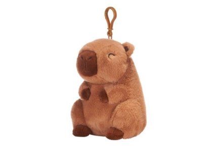 Plyšový přívěsek Kapybara hnědá 12cm