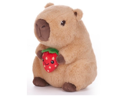 Plyšák kapybara s jahodou 22cm