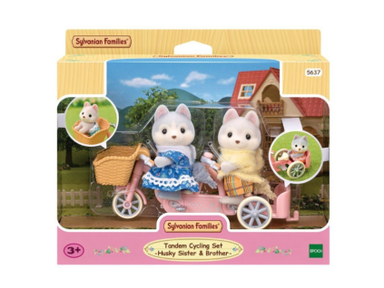 Sylvanian Families 5637 Tandemové kolo pro Husky sourozence