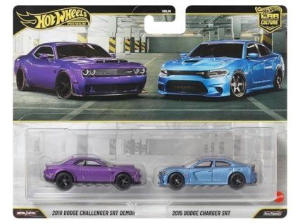 Hot Wheels Premium Car Culture TwinPack 2018 Dodge Challenger SRT Demon a 2015 Dodge Charger SRT