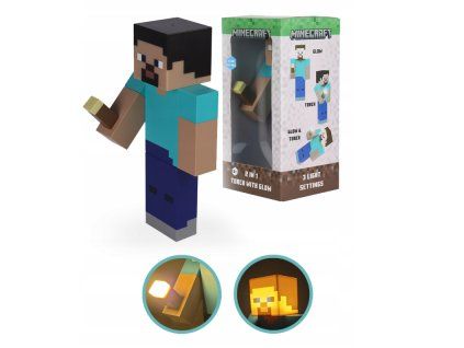 Dekorativní světlo Minecraft Steve 26cm