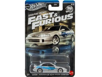 Hot Wheels Silver Series Fast and Furious Personalisé Acura Integra Sedan GSR