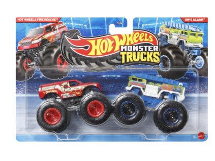 Hot Wheels Monster Trucks Demolition Doubles Fire Rescue vs 5 Alarm