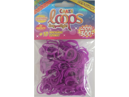Gumičky Loom fialové 300ks