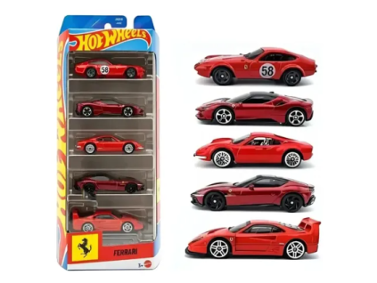 Hot Wheels 5ks angličáky Ferrari JKG16