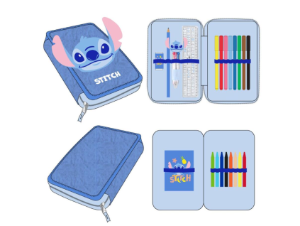 Penál Disney Stitch hlava s výbavou