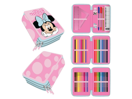 Penál Disney Minnie třípatrový s výbavou