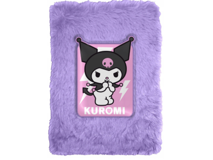 Plyšový zápisník Kuromi A5