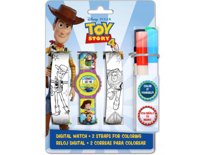 Hodinky Toy Story s řemínky k vybarvení