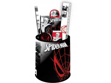 Set psacích potřeb Spider man s držákem na tužky