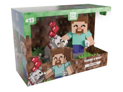 Figurka Minecraft Taming a Wolf 10cm