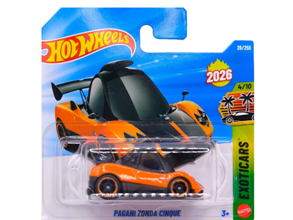 Hot Wheels Pagani Zonda Cinque Oranžové