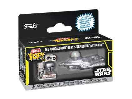 Funko Bitty Pop! Star wars The Mandlorian in N1 Starfighter