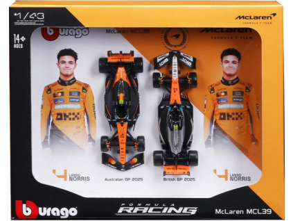 Auta F1 2 Pack Mclaren MCL39 2025 Lando Norris 4 1