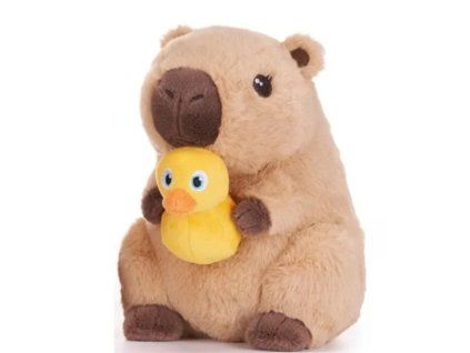 Plyšák Kapybara s kachnou béžová 25cm