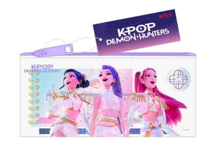Psací potřeby v pouzdru Kpop Demon Hunters 6ks