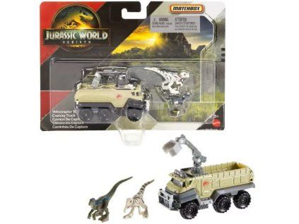 Matchbox Jurassic World Velicoraptor Blue and Atrociraptor Capture Truck Nové