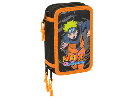 Penál Naruto Shippuden třípatrový s výbavou 37ks
