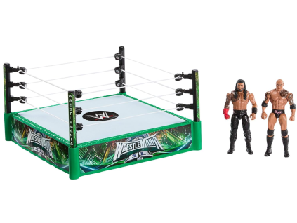 Hrací set WWE Ring a figurky The Rock a Roman Reigns