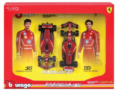 Bburago F1 Ferrari SF24 2024Leclerc a Sainz 2Pack Nové