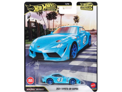 Hot Wheels Premium Boulevard 2021 Toyota GR Supra modré