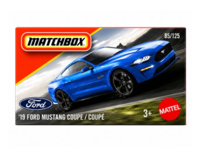 Matchbox 19 Ford Mustang Coupe modrý