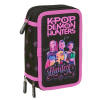 Penál Kpop Demon Hunters černý třípatrový s výbavou 37ks